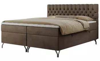 MKS Meble Grimaldi Boxspringbett 200x200cm Velvet Braun H3 (GRIMALDI)