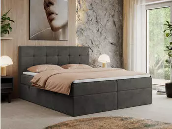 MKS Meble Centos Boxspringbett 120x200cm mit Bettkasten, Topper und Multipocket-Matratze H3