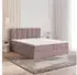 Masseno MERIL Boxspringbett 180x200cm mit Matratze und Topper, Rosa (MERIL 180X200 CM KRONOS 27)