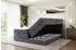 ALTDECOR OTTA King Boxspringbett 180x200cm, Bettkasten, H3/H4 Matratze, Dunkelgrau Samt