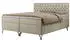 MKS Meble Grimaldi Boxspringbett 160x200cm Beige Velvet mit Bettkasten und Topper H4