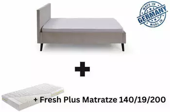 Aileenstore Viola Polsterbett 140x200cm Cordstoff Beige (5511)