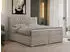 MKS Meble PERA Boxspringbett 200x200cm mit Bettkasten, Matratze H3 und Topper, Beige (PERA)