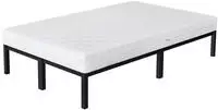 ML-Design Metallbett 120x200 cm, Schwarz, inkl. Matratze (16 cm) & Lattenrost,