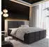 Masseno Ariel Boxspringbett 180x200cm mit Matratze, Topper & Bettkasten, Grau (SAWANA 05)