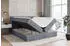 ALTDECOR Idriko Boxspringbett mit Matratze H3, Topper und Lattenrost, Grau Samt, 140x200cm