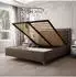 Lookway Aurora II Polsterbett 180x200 mit Bettkasten, Metallgestell, Braun (800001175675)