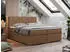 MKS Meble LOPE Boxspringbett 140x200 Kunstleder Braun H3 mit Bettkästen