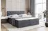 ALTDECOR Cator Boxspringbett mit H3-Matratze, Topper und Lattenrost, 180x200cm, Dunkelgrau Samt (800000814441)