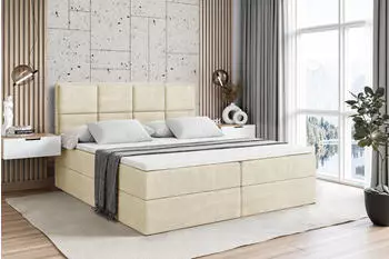 ALTDECOR Nova Boxspringbett 160x200cm H3 Matratze Beige Samt (800000504640)