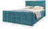 Masseno SLAT Boxspringbett 140x200cm mit Bettkasten, Bonell-Matratze, Blau (SLAT 140X200 CM COSMIC 190)