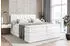 ALTDECOR Edita King Boxspringbett 200x200cm Kunstleder Weiß H3/H4 mit Bettkasten