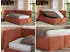 MKS Meble ARVO Jugendbett 90x200 Polsterbett mit Bettkasten, Orange Plüsch (ARVO)