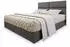 Masseno Lonis Boxspringbett 160x200cm mit Matratze, Topper & Bettkasten, Grau (SAWANA 05)