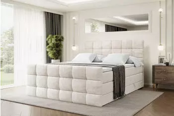 ALTDECOR Brugo-Z King Boxspringbett mit Bettkasten, Topper, H3/H4, 200x200cm