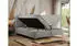 MKS Meble GRIMALDI Boxspringbett 200x200cm, Hellgrau Velvet, H3, mit Bettkasten und Topper