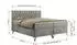 MKS Meble GRIMALDI Boxspringbett 200x200cm, Hellgrau Velvet, H3, mit Bettkasten und Topper
