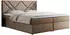 MKS Meble NEOMI Boxspringbett 160x200 Kunstleder Braun mit Topper und Bettkasten (NEOMI)