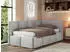 MKS Meble ARVO Jugendbett 90x200 Polsterbett mit Bettkasten, Hellgrau (Monolith 84)