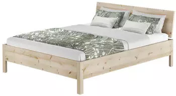 Erst-Holz Doppelbett Zirbe massiv metallfrei 160x200cm (60.95-16)