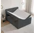 Masseno NOLEN Boxspringbett 180x200cm mit Bonell-Matratze und Topper, Grau (NOLEN 180X200 CM TILIA 85)