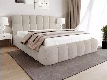 Beautysofa CLEO Polsterbett mit Bettkasten 180x200cm, Cappuccino (Prime 12)