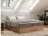 MKS Meble Wood Zero Boxspringbett ohne Kopfteil mit Bettkasten 7-Zonen Holzoptik (Wood Zero)