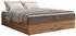 MKS Meble Wood Zero Boxspringbett ohne Kopfteil mit Bettkasten 7-Zonen Holzoptik (Wood Zero)