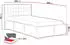 Mirjan24 Porto Mini Polsterbett mit Bettkasten und Lattenrost, 90x200cm (Porto Mini)