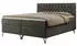 MKS Meble Grimaldi Boxspringbett 140x200cm Velvet Dunkelgrau H4 mit Bettkasten und Topper