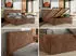 MKS Meble Tiliano Classic Polsterbett mit Bettkasten, Cord, Orange, 180x200cm