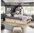 Homestyle4u Palettenbett 100x200 Kiefer Natur mit Lattenrost und 2 Bettkästen (3038)