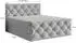 Masseno ROVARI Boxspringbett 140x200cm mit Bonell-Matratze und Topper, Blau (KRONOS 09)