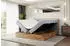 ALTDECOR LOLLI8 Boxspringbett H3-Matratze, Topper, Kopfteil, Bettkasten, 200x200cm, Hellgrau Samt