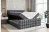 ALTDECOR VIONE-Z Boxspringbett mit Bettkasten, Dunkelgrau Samt, 120x200cm (VIONE-Z)
