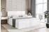 ALTDECOR Ardeni Boxspringbett mit Matratze H3, Topper & Lattenrost, Kunstleder Weiß, 200x200cm