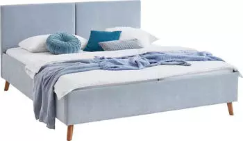 Meise M&ouml;bel Piano Polsterbett 160x200cm hellblau (31565356-0)