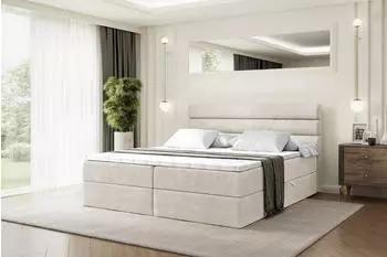 ALTDECOR Celestia Boxspringbett mit Matratze H4, Topper und Lattenrost, 140x200cm (CELESTIA)