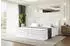 ALTDECOR Vila Boxspringbett mit Matratze H4, Topper & Lattenrost, Kunstleder Weiß, 140x200cm