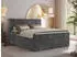 MKS Meble Tiliano Boxspringbett 180x200cm Cord Grau mit Bettkasten (TILIANO)