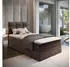 Masseno GLOS 80 Boxspringbett mit Bettkasten, Bonell-Matratze & Topper, 80x200cm, Braun (COSMIC 800)