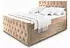 Masseno Fondi Boxspringbett mit Matratze, Topper & Bettkasten, 140x200cm, Beige (FONDI)