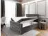 Masseno Fondi Boxspringbett 160x200cm mit Matratze, Topper & Bettkasten, Schwarz (CASABLANCA 16)
