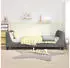 vidaXL Kinderbettgestell mit Kopfteil Dunkelgrau 90x190cm Samt (42010878)
