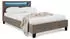 Idimex Polsterbett LASHIO 120x200cm mit LED-Beleuchtung, Samt, Greige (LASHIO)