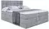 ALTDECOR Marce King Boxspringbett mit Matratze, Topper & Bettkasten, 200x200cm, Grau Samt