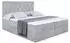 ALTDECOR LEPARO Boxspringbett mit Bettkasten, Grau, 200x200cm (LEPARO)