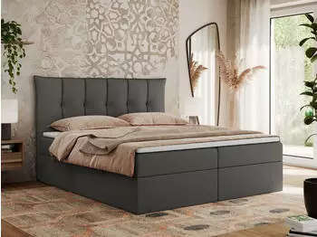 MKS Meble Premium 10 Boxspringbett 160x200 Kunstleder Bettkasten, H4