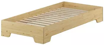 Erst-Holz Funktionsbett Bettrahmen 100x190, Pensionsbett/G&auml;stebett (V-60.56-10-190)