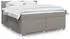 vidaXL Boxspringbett mit Matratze Stoff Taupe 180x200cm (3285971)